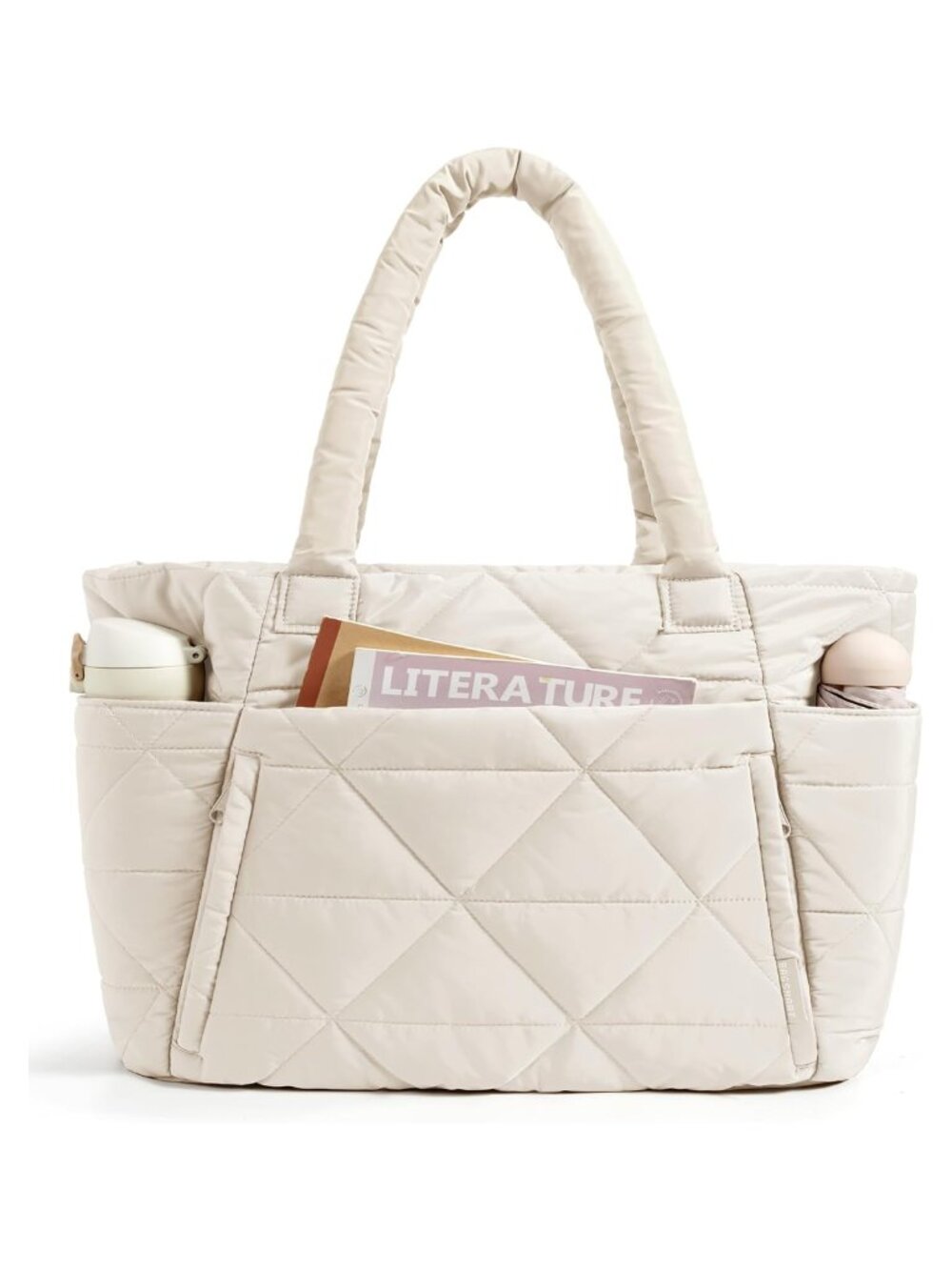 Puffer Tote Bag Large 15.6" Laptop Work Travel Shoulder Bag